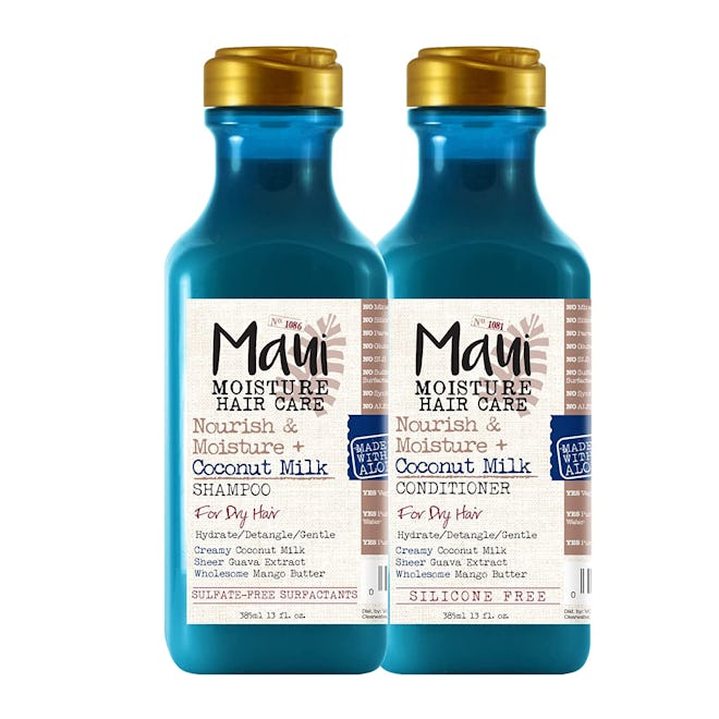 maui moisture nourish and coconut milk shampoo and conditioner set is the best drugstore shampoo and...