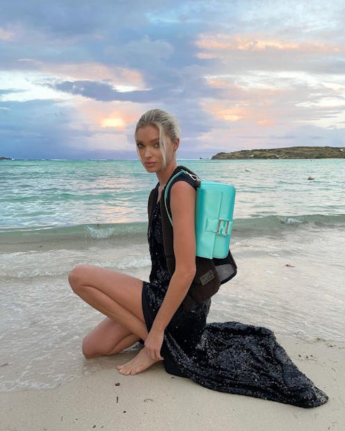 elsa hosk tiffany & co. x fendi bag