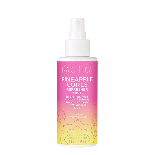 pacifica pineapple curls refresher mist is the best drugstore curl refresher product for frizzy hair
