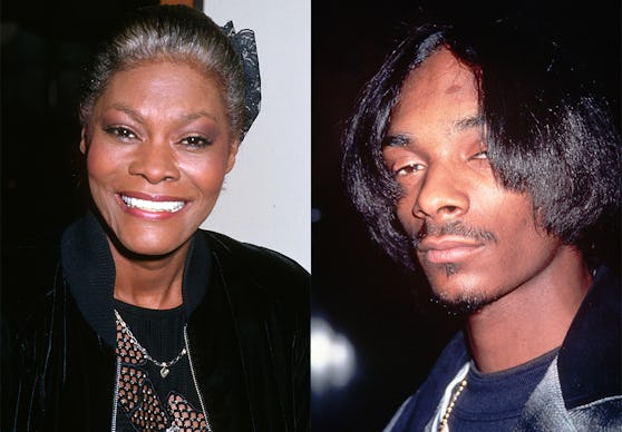 Dionne Warwick in 1987; Snoop Dogg in 1990