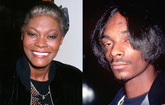 Dionne Warwick in 1987; Snoop Dogg in 1990