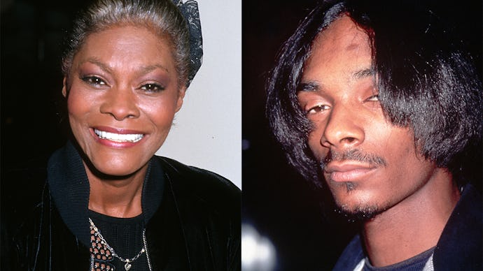 Dionne Warwick in 1987; Snoop Dogg in 1990