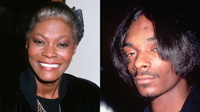 Dionne Warwick in 1987; Snoop Dogg in 1990