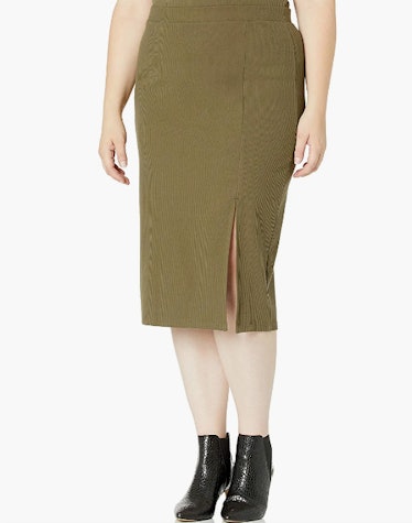 The Drop Veronique High Waist Slit Skirt
