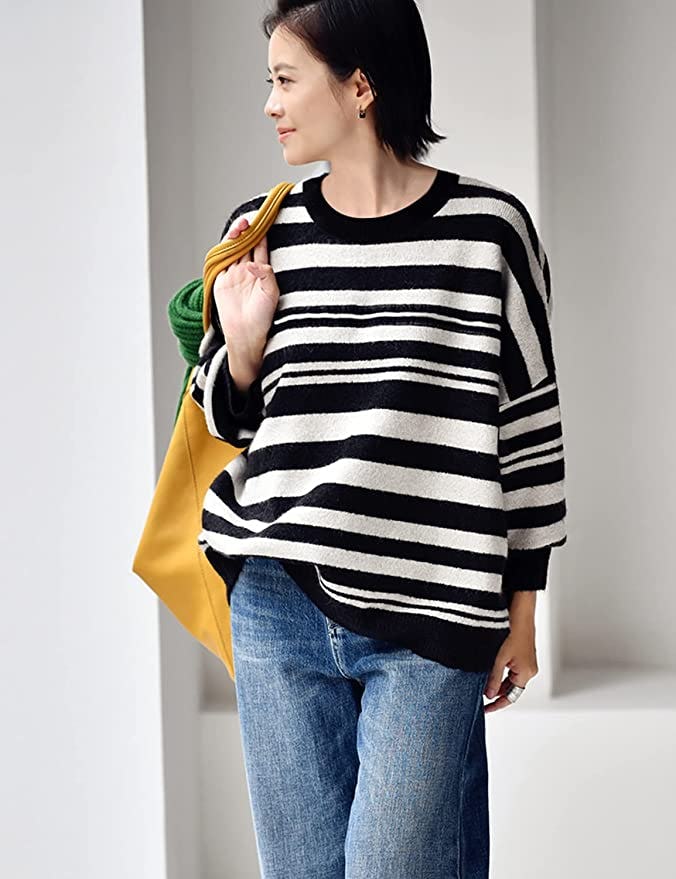 YESNO Graphic Oversized Sweater