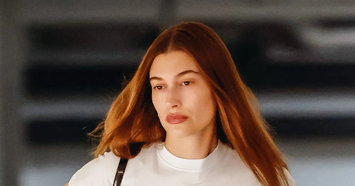Hailey Bieber Steps Out in a “Nepo Baby” Shirt