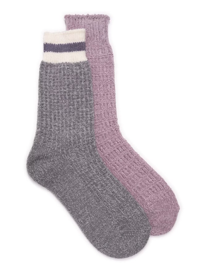 Women's Crew Socks, 2-Pairs