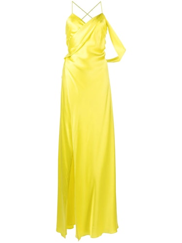 Michelle Mason V-neck Silk Dress