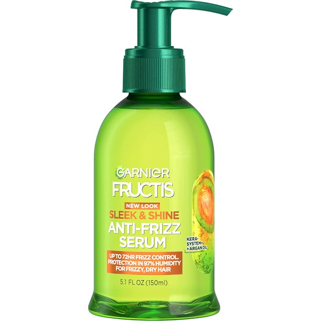 garnier fructis sleek and shine anti frizz serum is the best drugstore serum product for frizzy hair