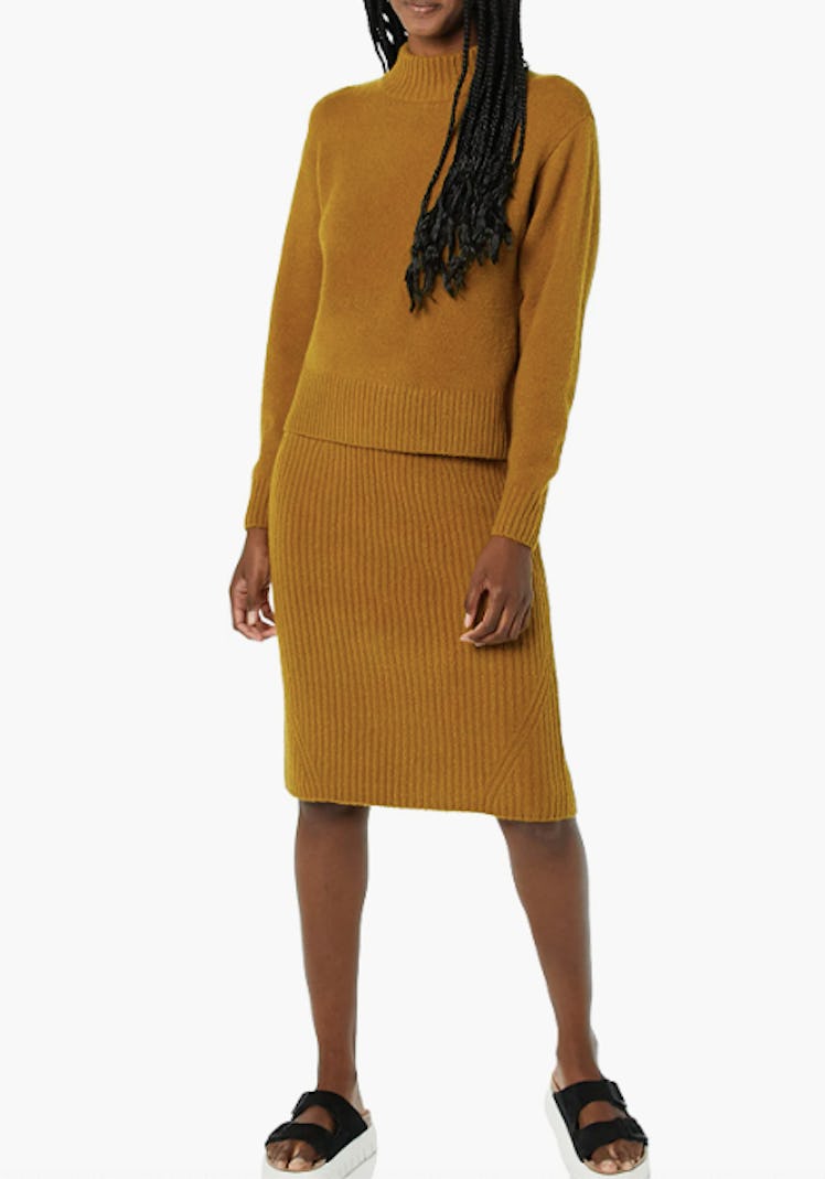 Daily Ritual Crewneck Sweater & Pencil Skirt Set