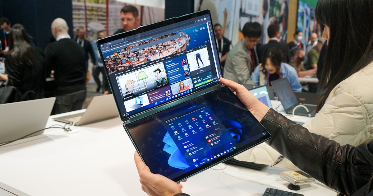 Lenovo's dual-screen Yoga Book 9i laptop can twist and bend to suit any task