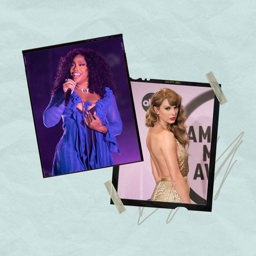 SZA addressed fan speculation about beef with Taylor Swift as they battled to top the 'Billboard' 20...