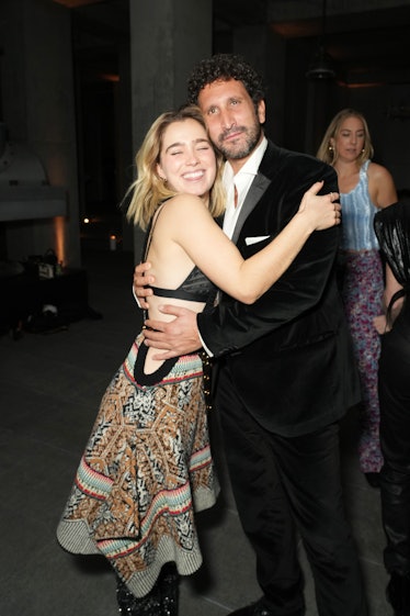 Haley Lu Richardson and Federico Ferrante attend Louis Vuitton and W Magazine's awards season dinner...