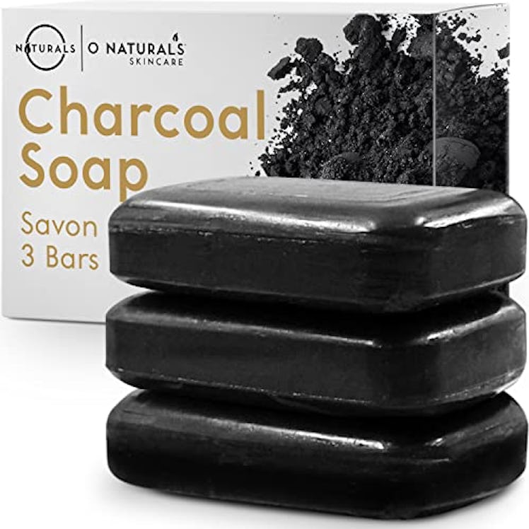 O Naturals Charcoal Black Bar Soap (3-Pack)