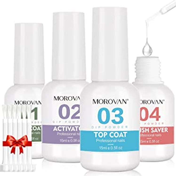 If you're looking for the best dip powder top coats, consider this popular dip powder liquid kit tha...