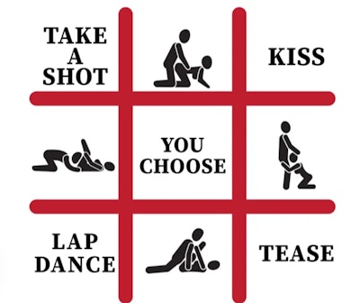 dirty tic tac toe for Valentine's Day games for couples