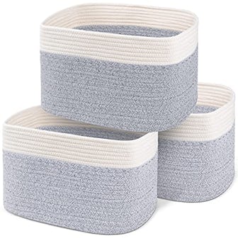 CHAT BLANC Cotton Rope Basket | Set of 3