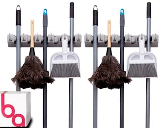 Berry Ave Broom Holder & Wall Mount Garden Tool Organizer