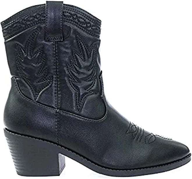 Soda Western Stitched Ankle Boots