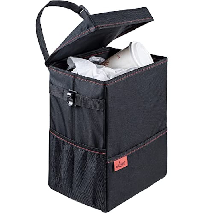 Lusso Gear Car Trash Can with Lid and Liner