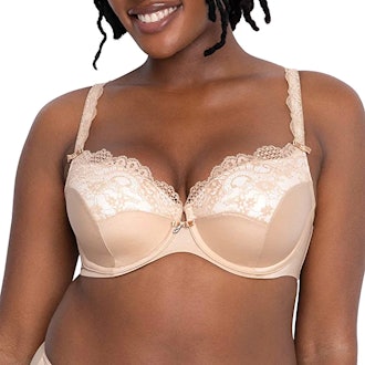 Curvy Couture Tulip Lace Push Up Bra