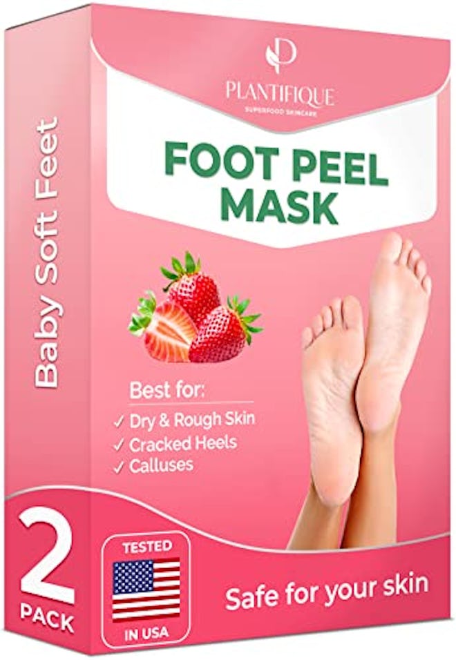 PLANTIFIQUE Foot Peel Mask with Strawberry (2-Pack)