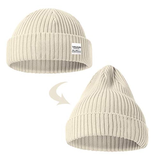 zowya Fisherman Beanie or 2 in 1 Regular Cuff Knit Beanie for Men Women Warm Rib Watch Skull Cap