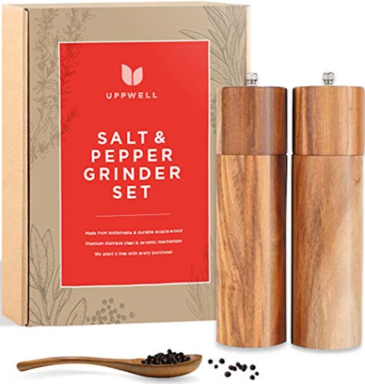 UppWell Acacia Salt and Pepper Mill Set