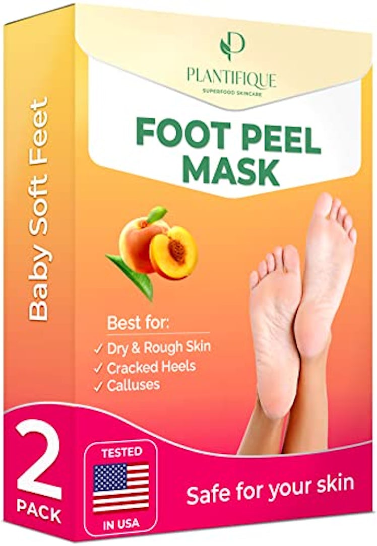 Plantifique Foot Peel Mask with Peach (2-Pack)