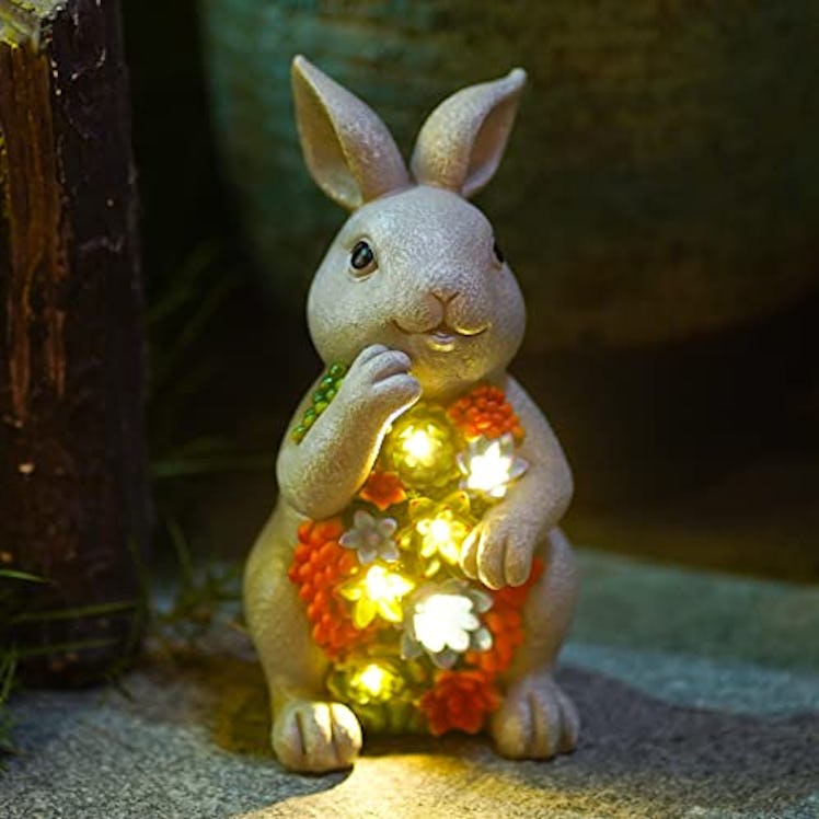 Nacome Solar Garden Rabbit Figurine 