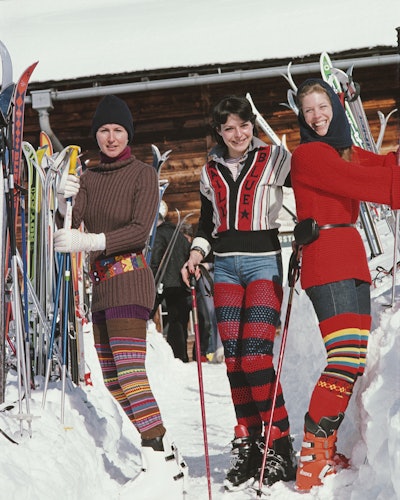 Christine Camerana, Caroline Stoop, and Christine Semenenko Warrender in 1977