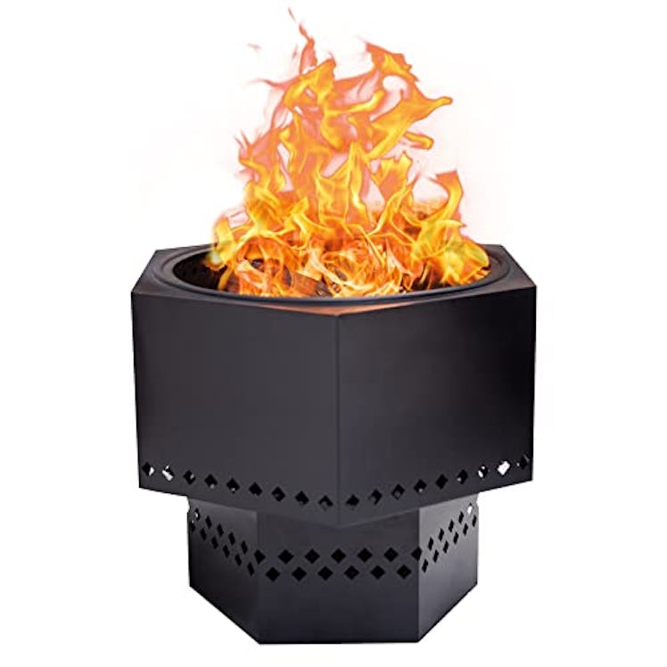 Dragonfire Compact Wood and Pellet Smokeless Fire Pit Bundle