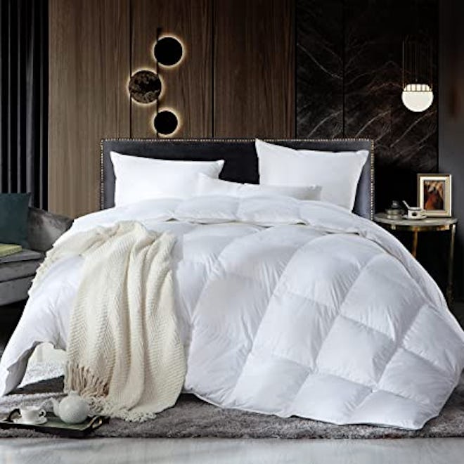 This soft down comforter is one of the best Brooklinen alternatives because it features a 100% Egypt...