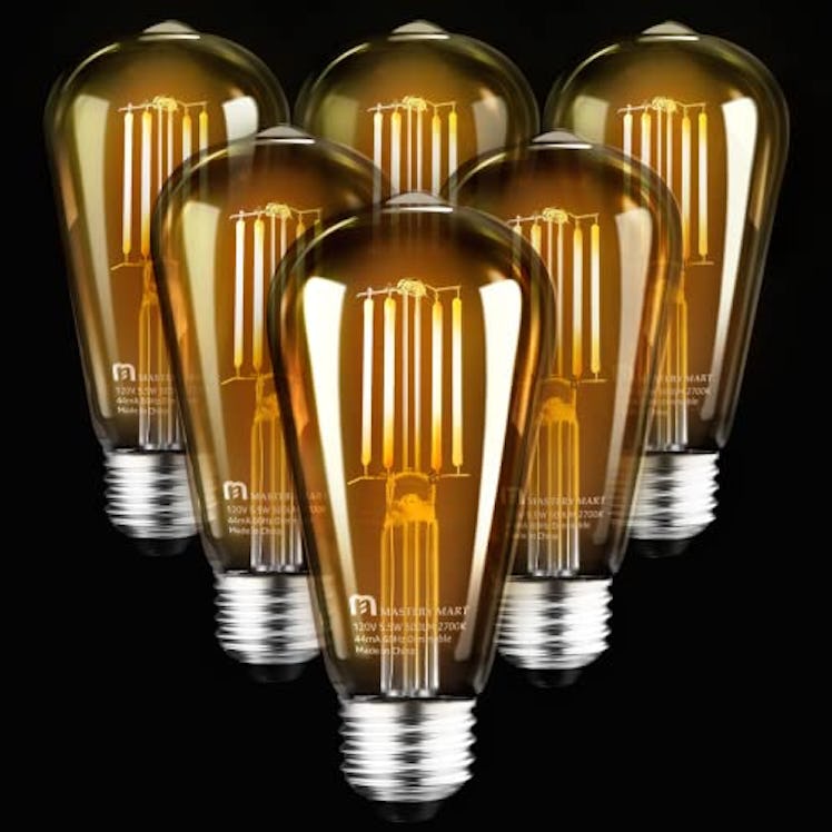 Mastery Mart Dimmable Vintage LED Light Bulb (6-Pack)
