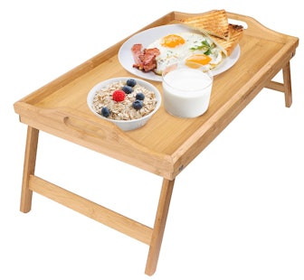 Greenco Bamboo Foldable Breakfast Table