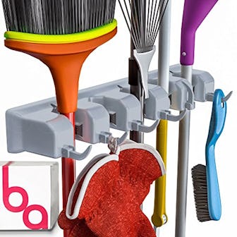 Berry Ave Broom Holder & Wall Mount Garden Tool Organizer