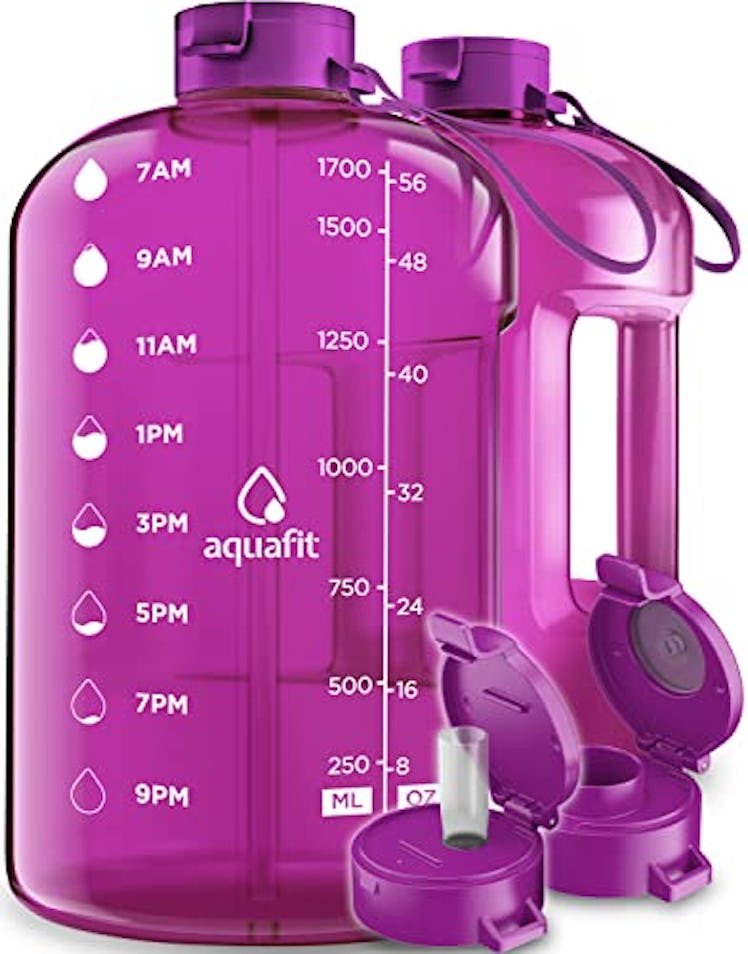 AQUAFIT Half Gallon Water Bottle With Time Marker