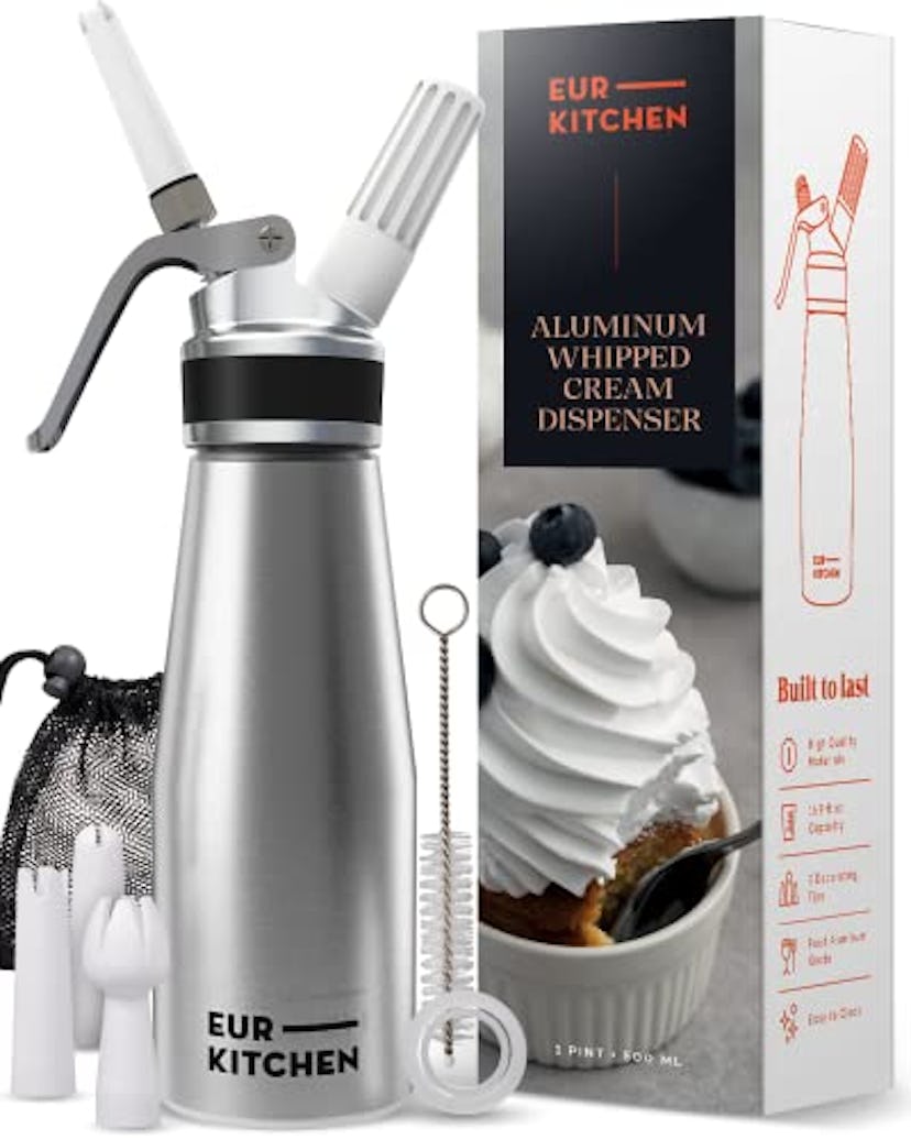 EurKitchen Professional Aluminum Whipped Cream Dispenser 