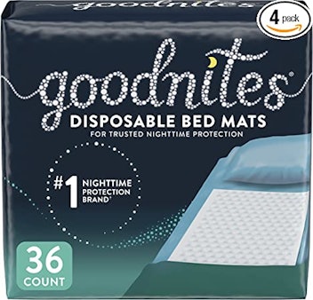 Goodnites Disposable Bed Mats for Bedwetting (36 Count)