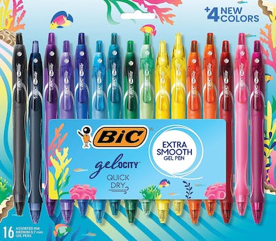 BIC Gel-ocity Quick Dry Gel Pen (16-Pack)