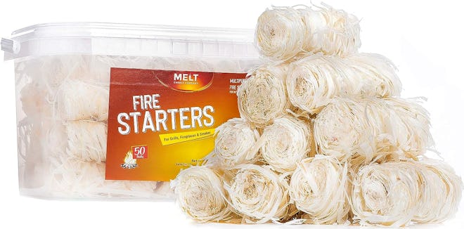 Melt Candle Company Water-Resistant Fire Starters (50-Pack)