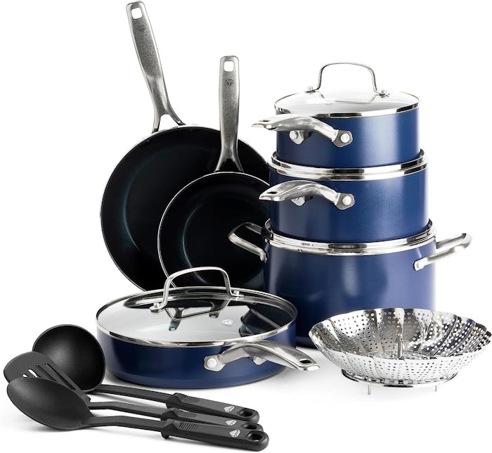  Blue Diamond Cookware Diamond Infused Ceramic Nonstick (14 Pieces)