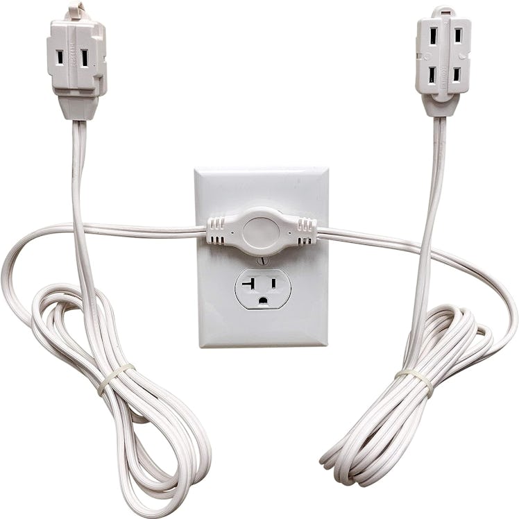 W4W Twin Extension Cord Power Strip 