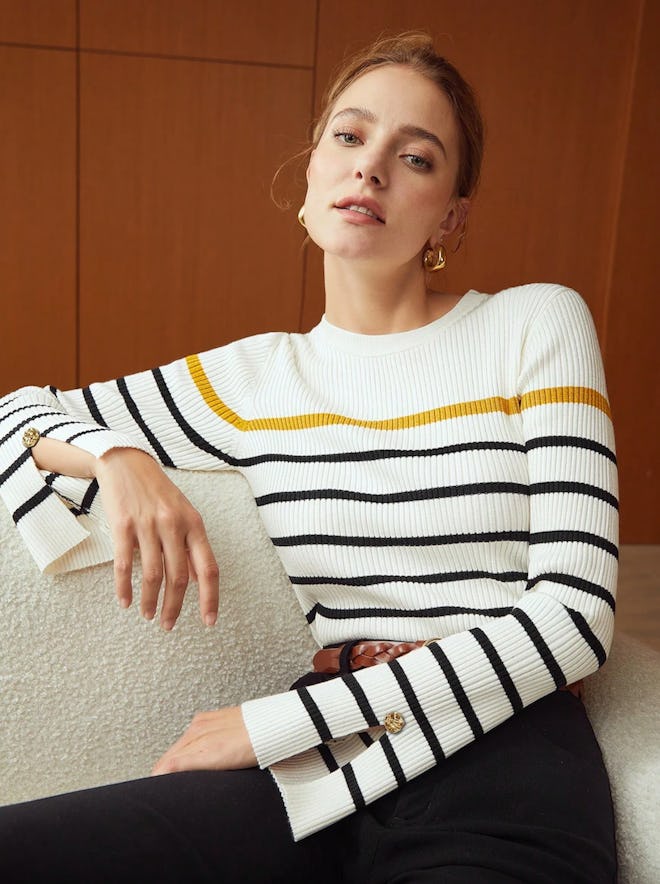 Wool-Blend Striped Sweater