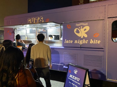 There was a taco truck at the surprise Olivia Rodrigo 'Guts' concert in LA. 