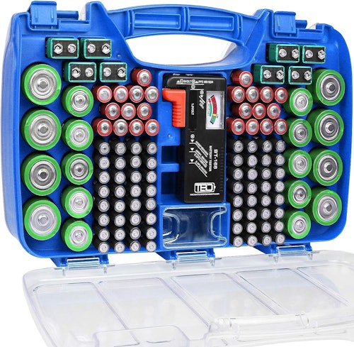 THE BATTERY ORGANISER Battery Organizer Case With Tester