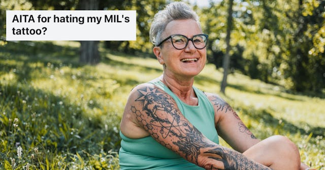 A young mom wants to know if she should be angry about her MIL's tattoo, which is dedicated to her b...