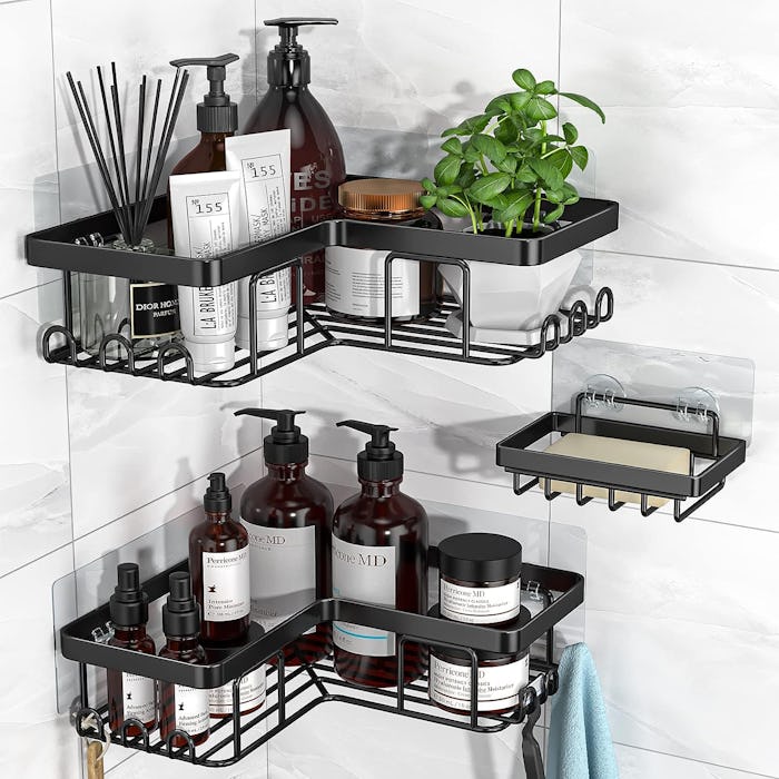 YASONIC Corner Adhesive Shower Caddy (3-Pack)