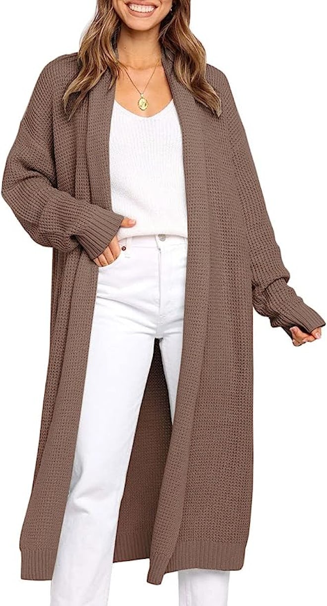 LILLUSORY Oversized Slouchy Knit Sweater Coat with Pockets