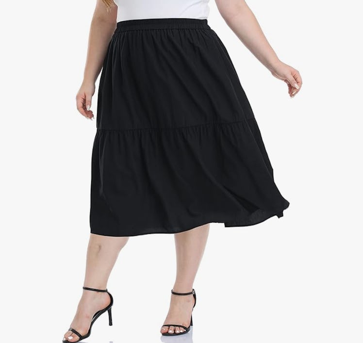 Shiaili Pleated Midi Length Skirt